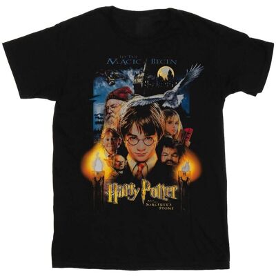 Harry Potter Damska / Damska Bawełniana Koszulka Boyfriend Z Plakatem The Sorcerer's Stone (XXXXS / Czarny) Harry Potter Damska / Damska Bawełniana Koszulka Boyfriend Z Plakatem The Sorcerer's Stone (XXXXS / Czarny)