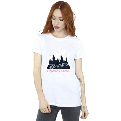 Harry Potter Koszulka Damska / Damska Hogwarts Christmas Cotton Boyfriend T-Shirt (S (52-55 Cm) / Ciepły Biały) Harry Potter Koszulka Damska / Damska Hogwarts Christmas Cotton Boyfriend T-Shirt (S (52-55 Cm) / Ciepły Biały)