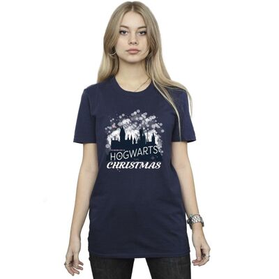 Harry Potter Koszulka Damska / Damska Hogwarts Christmas Cotton Boyfriend T-Shirt (S (52-55 Cm) / Granatowy) Harry Potter Koszulka Damska / Damska Hogwarts Christmas Cotton Boyfriend T-Shirt (S (52-55 Cm) / Granatowy)