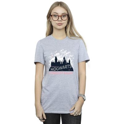 Harry Potter Chłopcy/Dziewczęta Hogwarts Święta Bawełniana Koszulka Boyfriend Harry Potter Chłopcy/Dziewczęta Hogwarts Święta Bawełniana Koszulka Boyfriend
