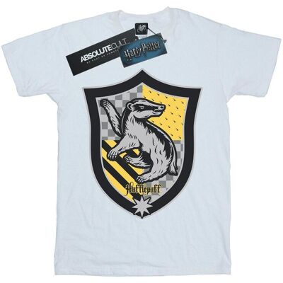 Harry Potter Koszulka Damska / Damska Hufflepuff Crest Flat Cotton Boyfriend T-Shirt (S (52-55 Cm) / Ciepły Biały) Harry Potter Koszulka Damska / Damska Hufflepuff Crest Flat Cotton Boyfriend T-Shirt (S (52-55 Cm) / Ciepły Biały)