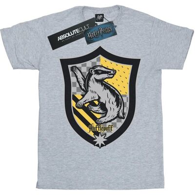 Harry Potter Koszulka Damska / Damska Hufflepuff Crest Flat Cotton Boyfriend T-Shirt (S (52-55 Cm) / Jasnoszary) Harry Potter Koszulka Damska / Damska Hufflepuff Crest Flat Cotton Boyfriend T-Shirt (S (52-55 Cm) / Jasnoszary)