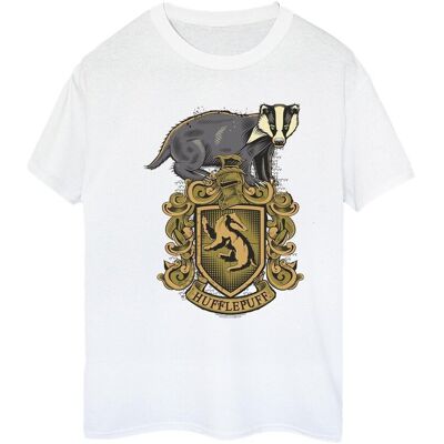 Harry Potter Koszulka Damska / Damska Hufflepuff Sketch Crest Cotton Boyfriend T-Shirt (S (52-55 Cm) / Ciepły Biały) Harry Potter Koszulka Damska / Damska Hufflepuff Sketch Crest Cotton Boyfriend T-Shirt (S (52-55 Cm) / Ciepły Biały)