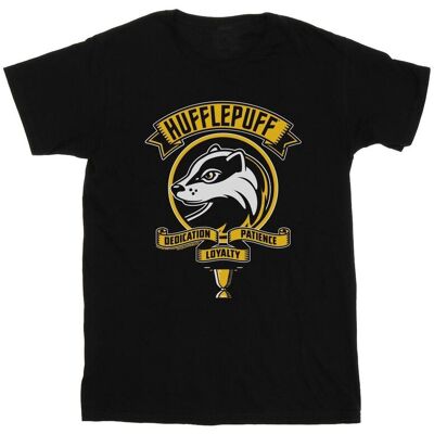 Harry Potter Koszulka Damska / Damska Hufflepuff Toon Crest Cotton Boyfriend T-Shirt (XXXXS / Czarny) Harry Potter Koszulka Damska / Damska Hufflepuff Toon Crest Cotton Boyfriend T-Shirt (XXXXS / Czarny)