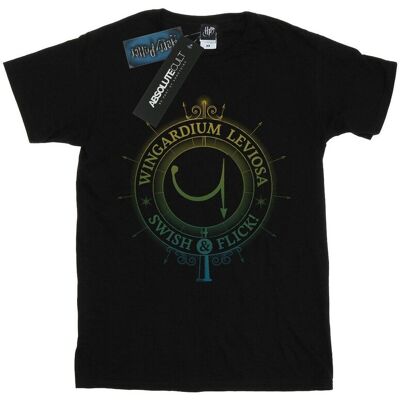 Harry Potter Koszulka Damska / Damska Wingardium Leviosa Spells Charms Cotton Boyfriend T-Shirt (S (52-55 Cm) / Czarny) Harry Potter Koszulka Damska / Damska Wingardium Leviosa Spells Charms Cotton Boyfriend T-Shirt (S (52-55 Cm) / Czarny)