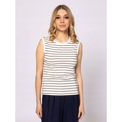 inna (Inny) HEAVY TOOLS DAMSKA KOSZULKA TOP BEZ RĘKAWÓW BERTA IVORY BIAŁA M inna (Inny) HEAVY TOOLS DAMSKA KOSZULKA TOP BEZ RĘKAWÓW BERTA IVORY BIAŁA M