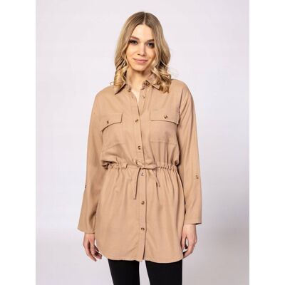 inna (Inny) HEAVY TOOLS ELEGANCKA DAMSKA BLUZKA KOSZULOWA DŁUGI RĘKAW ROLDA BEŻOWA L inna (Inny) HEAVY TOOLS ELEGANCKA DAMSKA BLUZKA KOSZULOWA DŁUGI RĘKAW ROLDA BEŻOWA L