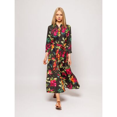 inna (Inny) HEAVY TOOLS LETNIA DŁUGA ELEGANCKA SUKIENKA KOSZULOWA MAXI VAIDA ZIELONA S inna (Inny) HEAVY TOOLS LETNIA DŁUGA ELEGANCKA SUKIENKA KOSZULOWA MAXI VAIDA ZIELONA S