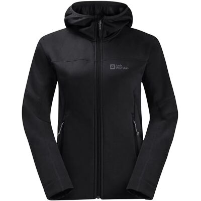 Jack Wolfskin Hirschberg Hooded FZ W 1710871-6000, Kobieta, Polar, Czarny Jack Wolfskin Hirschberg Hooded FZ W 1710871-6000, Kobieta, Polar, Czarny