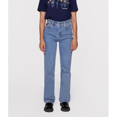 Lee Cooper Jeansy damskie straight PARIS + 2417 STONE-26\32 Lee Cooper Jeansy damskie straight PARIS + 2417 STONE-26\32