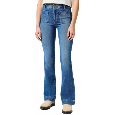 Jeansy Wrangler Flare 112332419 Raven W 30 / L 32 Jeansy Wrangler Flare 112332419 Raven W 30 / L 32