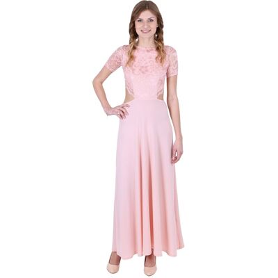 sarcia.eu John Zack Elegancka, różowa sukienka maxi M sarcia.eu John Zack Elegancka, różowa sukienka maxi M