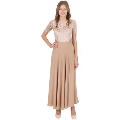 sarcia.eu John Zack Elegancka sukienka maxi, ciemny beż XS sarcia.eu John Zack Elegancka sukienka maxi, ciemny beż XS