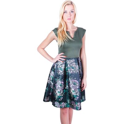 sarcia.eu John Zack Zielona, elegancka sukienka w kwiaty M sarcia.eu John Zack Zielona, elegancka sukienka w kwiaty M