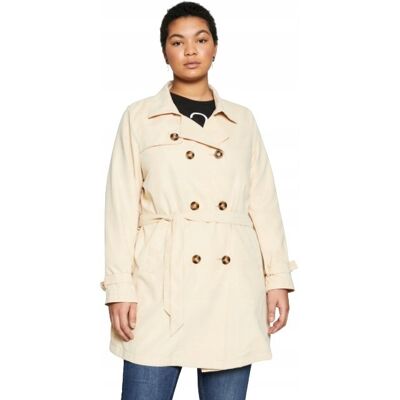 Inny producent JUNAROSE PLUS SIZE DAMSKI BEŻOWY PŁASZCZ L WŁE Inny producent JUNAROSE PLUS SIZE DAMSKI BEŻOWY PŁASZCZ L WŁE