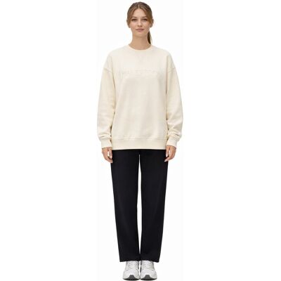 Inny producent JW ANDERSON BEŻOWA BLUZA Z BAWEŁNY Z NAPISEM TONALNYM S 1I2B Inny producent JW ANDERSON BEŻOWA BLUZA Z BAWEŁNY Z NAPISEM TONALNYM S 1I2B