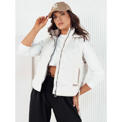 Kamizelka damska pikowana TREOS biała Dstreet TY4219-XXL Kamizelka damska pikowana TREOS biała Dstreet TY4219-XXL