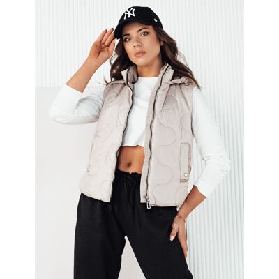 Kamizelka damska pikowana TREOS jasnoszara Dstreet TY4217-XXL Kamizelka damska pikowana TREOS jasnoszara Dstreet TY4217-XXL