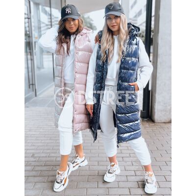 Kamizelka pikowana damska GANTINI niebieska Dstreet TY3743-S Kamizelka pikowana damska GANTINI niebieska Dstreet TY3743-S
