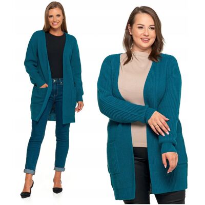 Kardigan Damski Długi Ciepły Sweter Narzutka z Kieszeniami MORAJ L/XL Kardigan Damski Długi Ciepły Sweter Narzutka z Kieszeniami MORAJ L/XL