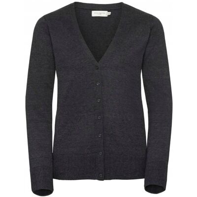 Russell Kardigan damski rozpinany V-neck Węglowy Melanż r. XL Russell Kardigan damski rozpinany V-neck Węglowy Melanż r. XL