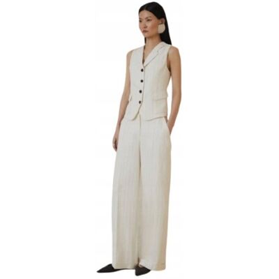 Karen Millen Petite Elegancka Kamizelka Damska w Paski z Guzikami 40 B1c Karen Millen Petite Elegancka Kamizelka Damska w Paski z Guzikami 40 B1c