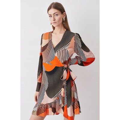 Karen Millen Sukienka Kopertowa Wiązana 40 Y1R Karen Millen Sukienka Kopertowa Wiązana 40 Y1R