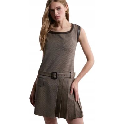 Karen Millen Sukienka Rozkloszowana bez Rękawów dla Niskich 38 B1c Karen Millen Sukienka Rozkloszowana bez Rękawów dla Niskich 38 B1c