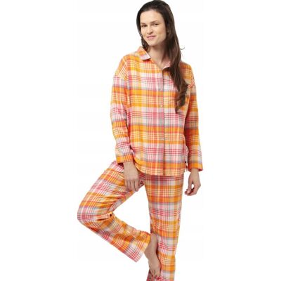 KEY PIŻAMA DAMSKA FLANELOWA LNS 473 B24 S POMARAŃCZOWY KEY PIŻAMA DAMSKA FLANELOWA LNS 473 B24 S POMARAŃCZOWY