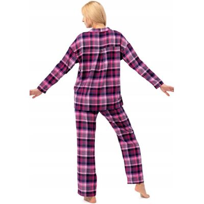 KEY PIŻAMA DAMSKA FLANELOWA LNS 490 B25 S FUKSJA KEY PIŻAMA DAMSKA FLANELOWA LNS 490 B25 S FUKSJA