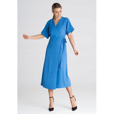FIGL Kimonowa SUKIENKA z rękawami kimono Niebieski S/M FIGL Kimonowa SUKIENKA z rękawami kimono Niebieski S/M
