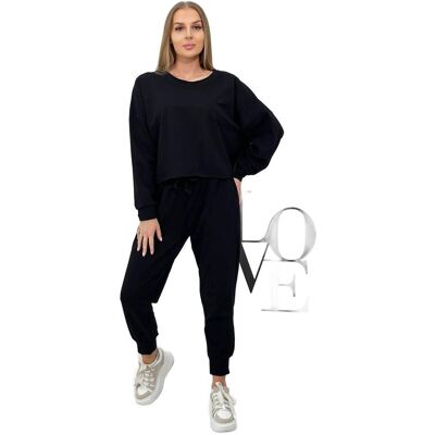 Kesi Komplet 2-częściowy bluza + spodnie czarny Kesi Komplet 2-częściowy bluza + spodnie czarny