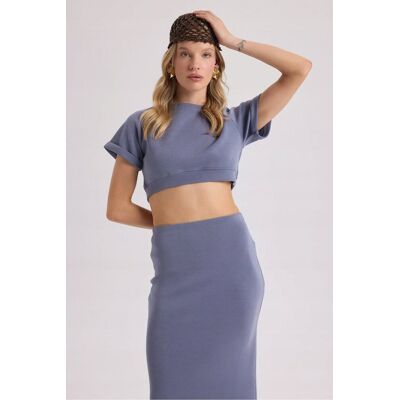 Inny producent KOMPLET DAMSKI TOP KRÓTKI RĘKAW SPÓDNICA DOPASOWANA NIEBIESKI L 5GA* Inny producent KOMPLET DAMSKI TOP KRÓTKI RĘKAW SPÓDNICA DOPASOWANA NIEBIESKI L 5GA*