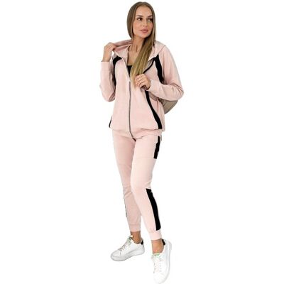 Kesi Komplet sportowy z lampasami ciemny pudrowy róż Kesi Komplet sportowy z lampasami ciemny pudrowy róż