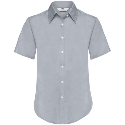 Koszula damska Oxford z krótkim rękawem Fruit Of The Loom - Oxford Grey XL Koszula damska Oxford z krótkim rękawem Fruit Of The Loom - Oxford Grey XL