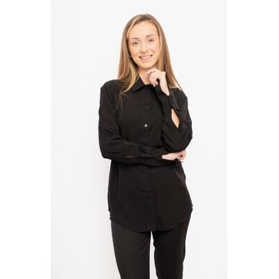 Koszula damska Patrizia Pepe 2C1586 A509 czarny - Shirt: 42 Koszula damska Patrizia Pepe 2C1586 A509 czarny - Shirt: 42