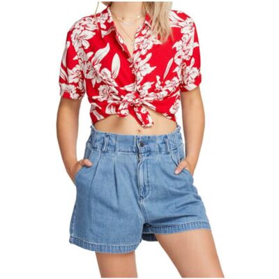 Koszula damska Volcom Aloha Ha z krótkim rękawem-S Koszula damska Volcom Aloha Ha z krótkim rękawem-S