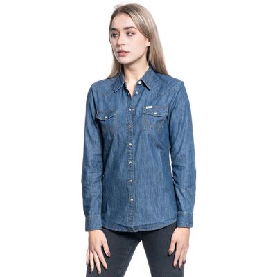 Koszula Damska Wrangler Ls Denim Shirt Dark Indigo W5Z12Ax1E-Xs Koszula Damska Wrangler Ls Denim Shirt Dark Indigo W5Z12Ax1E-Xs