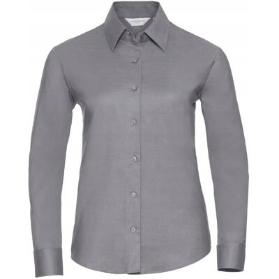 Russell Koszula damska z długim rękawem Oxford Oksfordzki Srebrny r. 3XL Russell Koszula damska z długim rękawem Oxford Oksfordzki Srebrny r. 3XL