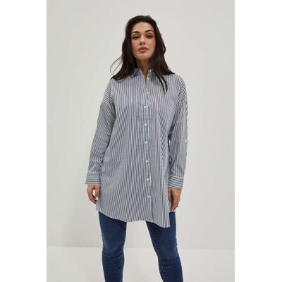 Moodo Koszula oversize w paski-M Moodo Koszula oversize w paski-M