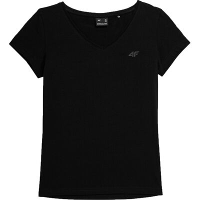 Koszulka damska czarna 4F F0941 - Codzienny styl Koszulka damska czarna 4F F0941 - Codzienny styl
