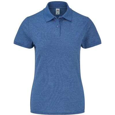 Koszulka damska 65/35 Polo Fruit of the Loom Retro Heather Royal XS Koszulka damska 65/35 Polo Fruit of the Loom Retro Heather Royal XS