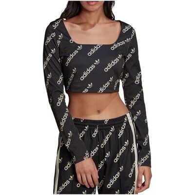 Koszulka damska Adidas Long Sleeve Crop sportowa z długim rękawem -S Koszulka damska Adidas Long Sleeve Crop sportowa z długim rękawem -S