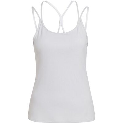 Koszulka damska adidas Studio Slim Strappy Back Tank Top biała HE3141 S Koszulka damska adidas Studio Slim Strappy Back Tank Top biała HE3141 S