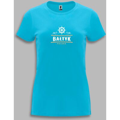 Inny producent Koszulka damska t-shirt damski na prezent Polska BAŁTYK Turkusowy XXL Inny producent Koszulka damska t-shirt damski na prezent Polska BAŁTYK Turkusowy XXL