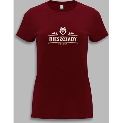 Inny producent Koszulka damska t-shirt damski na prezent Polska Bieszczady Bordowy L Inny producent Koszulka damska t-shirt damski na prezent Polska Bieszczady Bordowy L