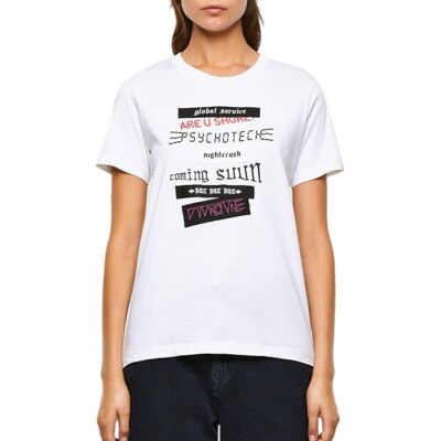 Koszulka damska Diesel Sily biały t-shirt-S Koszulka damska Diesel Sily biały t-shirt-S