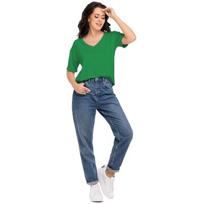 BABELL Koszulka damska oversize z krótkim rękawem PATTY zielona L BABELL Koszulka damska oversize z krótkim rękawem PATTY zielona L