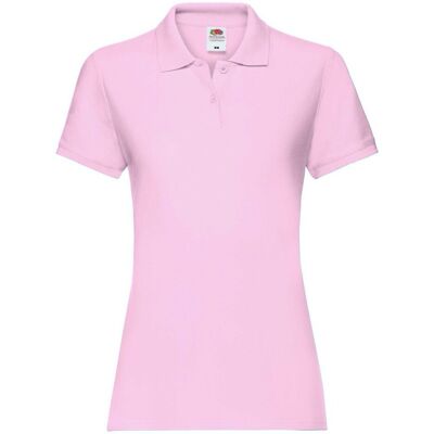 Koszulka damska Premium Polo Fruit of the Loom - Jasnoróżowy S Koszulka damska Premium Polo Fruit of the Loom - Jasnoróżowy S