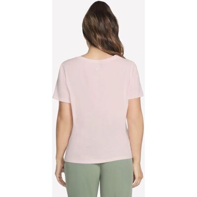 Koszulka damska Skechers Pima V-Neck Tee jasny róż - TP130 WPK Koszulka damska Skechers Pima V-Neck Tee jasny róż - TP130 WPK